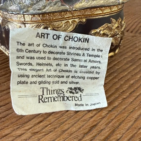 Japanese art of Chokin trinket box that plays Chariots of Fire - Picture 6 of 6